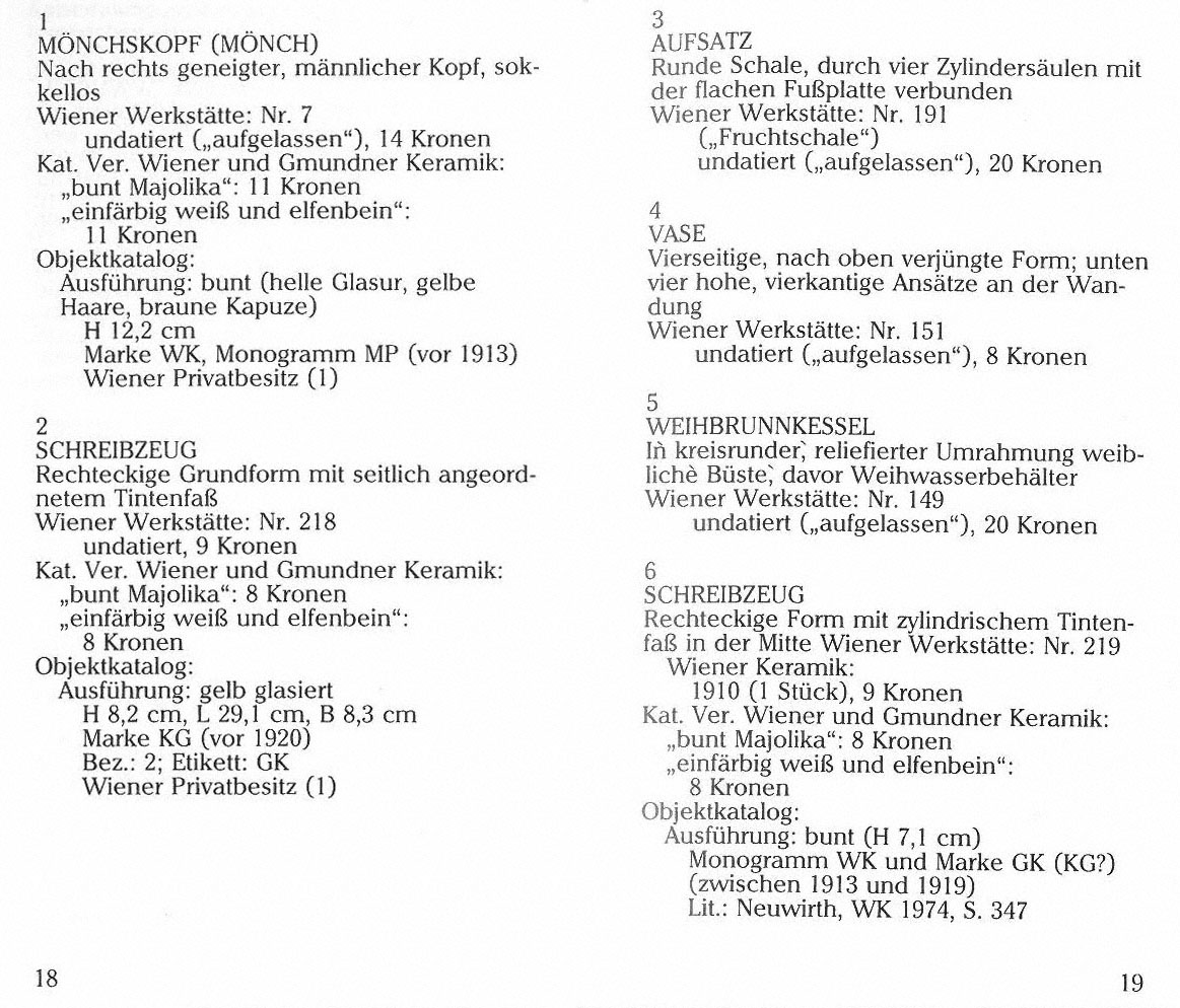 Markenlexikon 3 Wiener Keramik